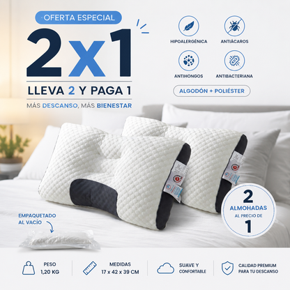 Almohada de punto ergonómica 3D
